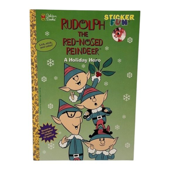 VINTAGE 90s Rudolph the Red-Nosed Reindeer Movie Book Games Bundle NWT - Picture 10 of 16